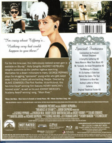 FRÜHSTÜCK BEI TIFFANY'S 50TH ANNIVERSARY BLU-RAY MIT SELTENEM SCHUBER VERGRIFFEN - Bild 2 von 2