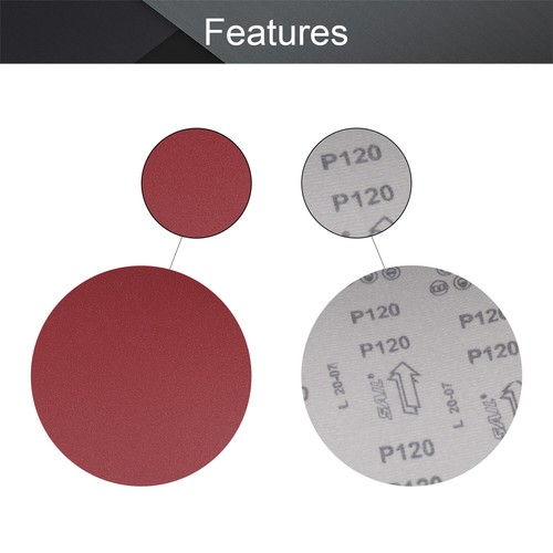 40-1200 Körnung 8,8 Zoll Haken und Schleife Schleifpapier Schleifscheibe Durchmesser Pad Beflockung 10P - Bild 12 von 35