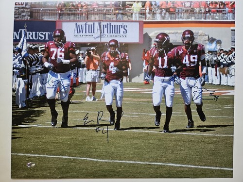 Virginia Tech Hokies Signed "Game Captains" 16x20 Royal Ellis Adibi Brown - Picture 11 of 11