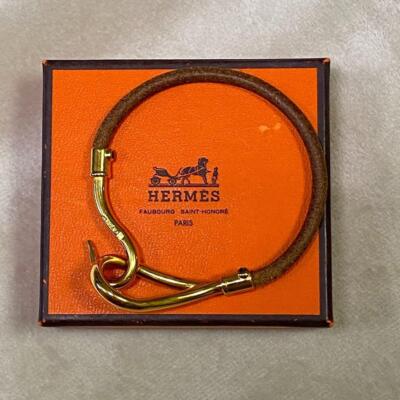Hermes Jumbo Bracelet Hookleather Brown From Japan | eBay