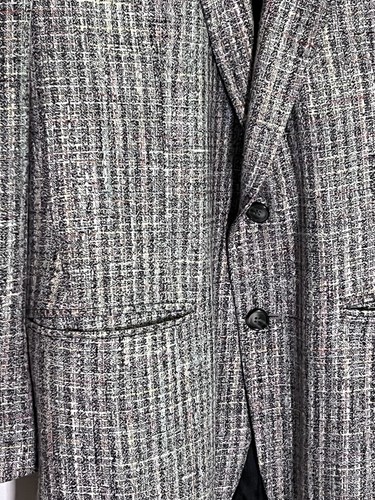 Vintage Daniel Hechter Design May Company graue Blazerjacke mit zwei Knöpfen USA 40R - Bild 9 von 10