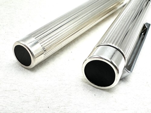NICE VINTAGE c1978 SHEAFFER TARGA 1004 STERLING SILVER ROLLERBALL PEN USA - 第 9/10 張圖片
