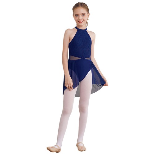 Kids Girls Dancewear Latin Dance Leotards Ballroom Party Wear Sleeveless Jazz - Picture 12 of 104