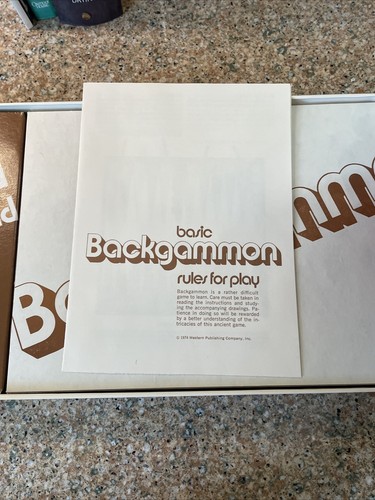 Vintage 1973 Whitman Backgammon Board Game Complete-Game Pieces Unopened - Picture 7 of 7