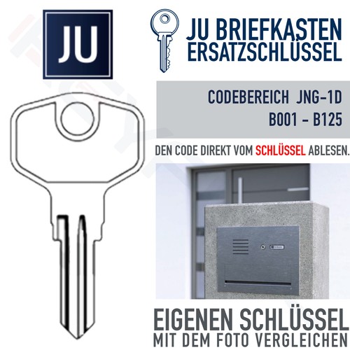 JU Briefkastenschlüssel nachmachen Ersatzschlüssel nach Schlüsselnummer JUNG - Bild 4 von 17