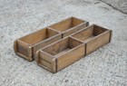 2x Brick Mould - Vintage Wooden Box Tray - double - plain base