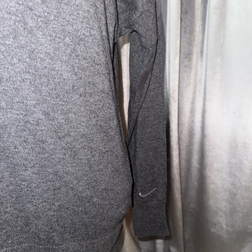 Nike Damen M grau Swoosh Langarm Performance sportlich Stretch - leicht - Bild 7 von 9