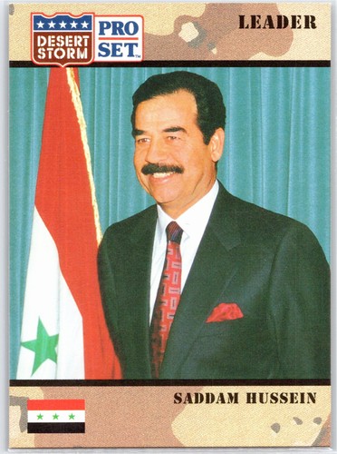 1991 Pro Set Desert Storm #69 Saddam Hussein