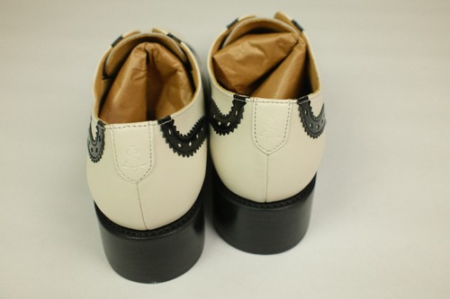 NEW! THE OFFICE OF ANGELA SCOTT Womens Sz 11 MS. ARZNER White Leather Oxfords 41 - Picture 7 of 11