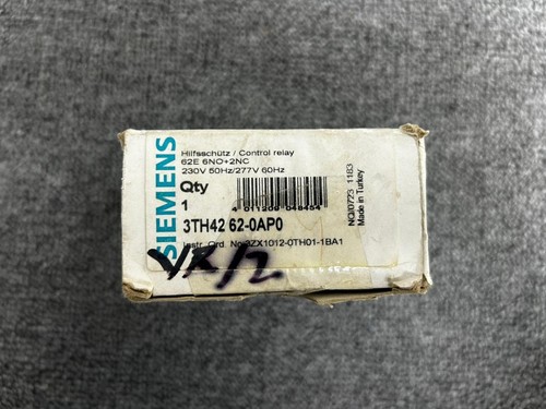 Siemens 3TH42 62-0AP0 Control Relay 3TH4262-0A 62e 6no+2nc 230-690v~ 2-10a - Picture 7 of 7