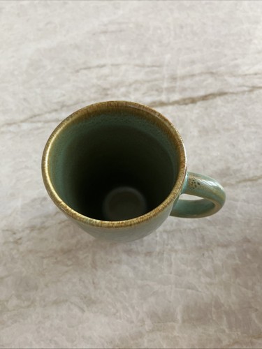Pfaltzgraff Mint Mocha 4 3/4" Mugs Coffee Cups Large Handle Set Of 5 - Picture 4 of 6