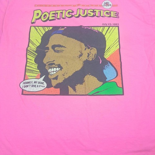 Chemistry Tupac Shirt Donna Rosa Poetica Giustizia 23 Luglio 1993 Grafica Tee Tg M - Foto 2 di 5