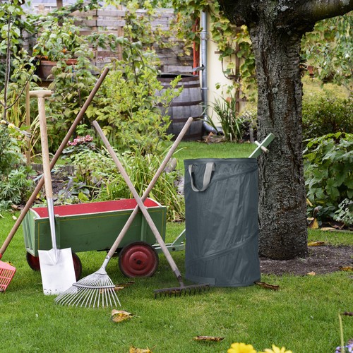 Laubsack Gartenabfallsack Grünschnittbehälter Pop-Up Sack 40 kg grau 700 g - Bild 2 von 9