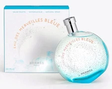 Hermes Eau Des Merveilles Bleu Eau De Toilette Aquatic Woody For Women 100 ML