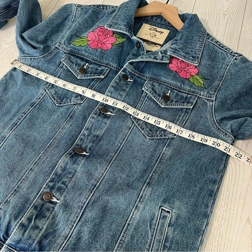 Cakeworthy Disney Beauty and The Beast Anniversary Denim Jean Jacket Women's L - Picture 6 of 16