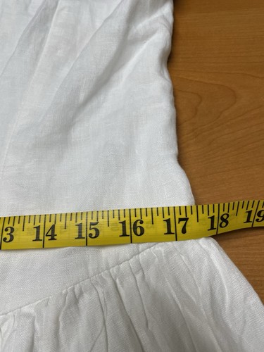 Midikleid Damen L Leinen Balu-Form Taille weiß (neu) dehnbarer Rücken - Bild 14 von 15