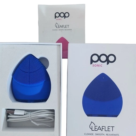 Dispositivo de limpieza facial Pop Sonic Leaflet azul Foto 2 de 4
