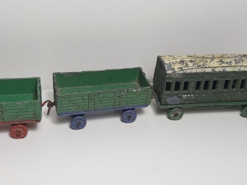 Dinky Toys No 19 Vorkrieg Lok Zug gemischte Güter Personen - Bild 4 von 14