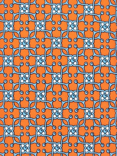 Corbata HERMES TIE 605936 TA Spur & Floral on Orange Seda - Imagen 4 de 6