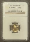 2001-W American Eagle $5 GOLD NGC PF70 : GEM PROOF Coin 1/10 Oz Bullion : 10482