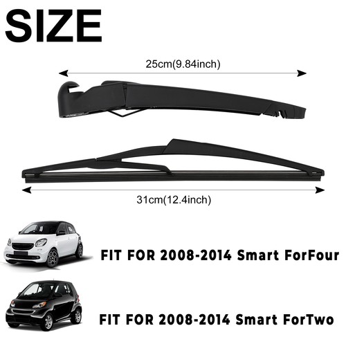 Car Rear Wiper Blade Arm for Smart Fortwo Forfour 451 2006-2014 - Picture 2 of 7