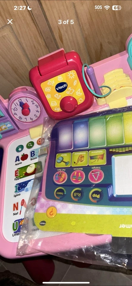 VTech Get Ready for School Learning Desk™ - Pink Alphabet Toys Baby and Toddler - Image 2 of 4