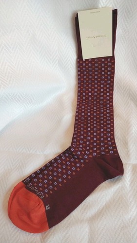 Edward Armah große Anzugsocken weinrot/orange/lila Herrengröße Einheitsgröße