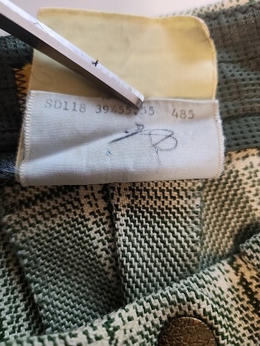 70s Vintage Fletcher Jones Original Green Poly Wool Flare Pants Retro Tiny Size - Picture 12 of 12