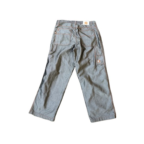 Southpole Function Metallic Gray Jeans Streetwear Extra Baggy Size 42 Y2K - Picture 2 of 7