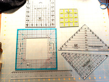 Square Acrylic Quilting Quilter's Ruler Pack of 6