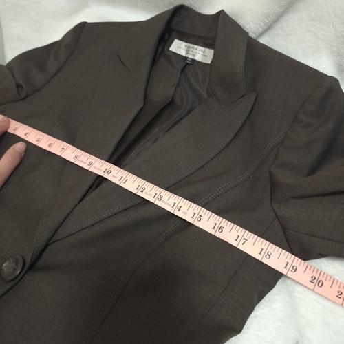 Tahari Arthur S. Levine Flared Pants Brown Suit 8P - Picture 7 of 12