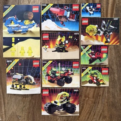 Vintage LEGO Space Manual Lot 1974 6811 6833 6851 6876 6878 6886 6887 6896 6892 - Image 1 of 4