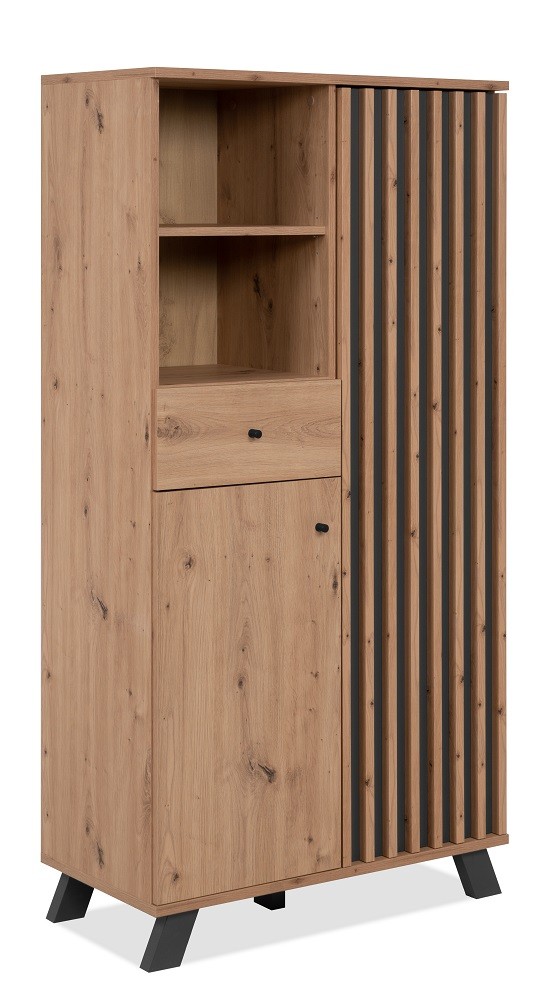 Higboard Kommode Wohnzimmerschrank Sideboard Eiche Lamellen Industrial