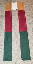 OFFICIANT PASTOR CLERGY STOLE HAND MADE GREEN BURGUNDY GOLD LOVELY STITCHING