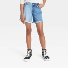 Girls' Bermuda Denim Shorts - Art Class  Blue Denim XL XL Girl 