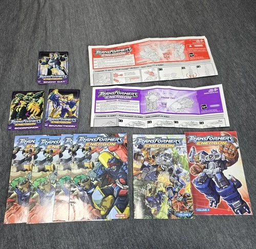 Transformers Energon Instructions & Mini Comics & Cards Lot Snowcat & Off Shoot