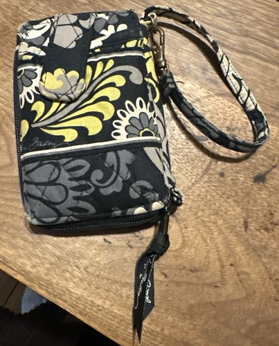 Vera Bradley gelbes Paisley Carry It All Handgelenktasche - Bild 2 von 5