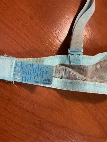 Victoria’s Secret Sexy Little Things Push-up Bra Size 34B Polka Dot Blue Green - Picture 6 of 6