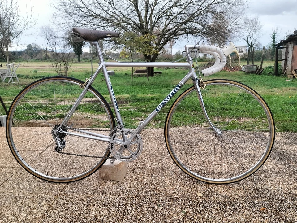 Benotto Campagnolo Record Bici Da Corsa Taglia 53 Acciaio  Oro Eroica - Immagine 4 di 4