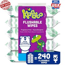 Flushable Wet Wipes Hypoallergenic Cleansing Potty Training Aid 240 Count New