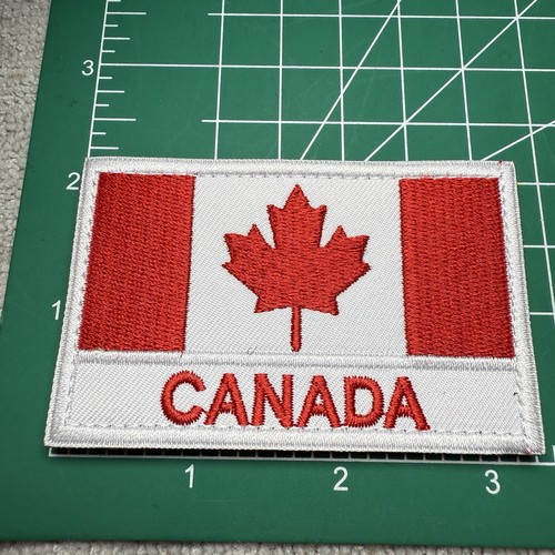 🔥LARGE CANADA Flag Embroidered Patch Hook Loop Emblem Canadian Maple Leaf PRIDE - Picture 3 of 8