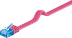 5x CAT 6a Netzwerkkabel Flachkabel; CAT FLAT 6a-0200 U/UTP MAGENTA 2m
