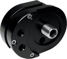 Feuling Black Offset Oil Filter Sandwich Adapter Mount (2022)