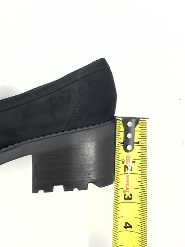 Marc Fisher Delanie Halbschuhe Damengröße 8 schwarz Wildleder gold Horsebit klobige Schuhe - Bild 10 von 10