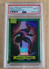 2024 Topps Chrome Marvel #14 Miguel O'Hara Green Refractor PSA 9