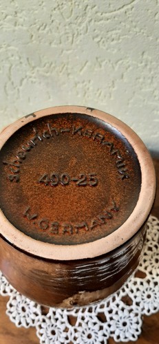 Scheurich Henkelvase Glasiert 490-25 West Germany 60er 70er Jahre - Bild 4 von 7