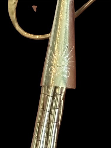 Sterling Liquid Silver 5 Strand 2.5” Dangle Earrings 925 - Picture 3 of 5