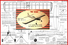 Veco Model Airplane Plans UC : Vintage 1950 SCOUT Stunt .049-.075 by Joe Wagner