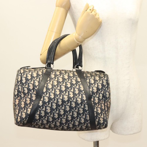 Christian Dior Trotter Canvas Boston Bag Navy Auth 127120 - Picture 21 of 21