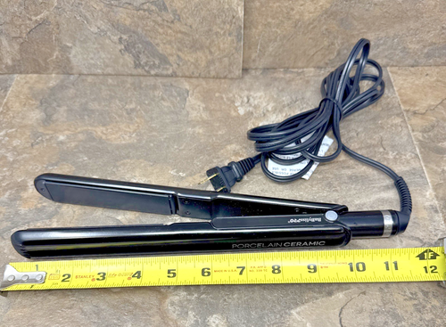 Babyliss Pro Porcelain Ceramic 1” Black Flat Iron Hair Straightener BP9557UC EUC - Picture 9 of 11
